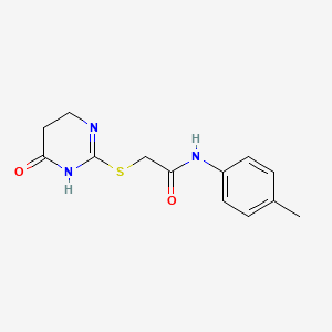 molecular formula C13H15N3O2S B4389845 N-(4-methylphenyl)-2-[(6-oxo-4,5-dihydro-1H-pyrimidin-2-yl)sulfanyl]acetamide 