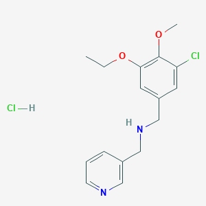 molecular formula C16H20Cl2N2O2 B4389871 N-[(3-chloro-5-ethoxy-4-methoxyphenyl)methyl]-1-pyridin-3-ylmethanamine;hydrochloride 