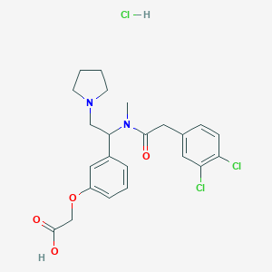 molecular formula C23H27Cl3N2O4 B043899 ICI 204,448 hydrochloride CAS No. 121264-04-8