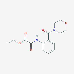 molecular formula C15H18N2O5 B4389928 ETHYL {[2-(MORPHOLINE-4-CARBONYL)PHENYL]CARBAMOYL}FORMATE 