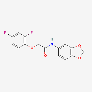 molecular formula C15H11F2NO4 B4389979 N-(1,3-benzodioxol-5-yl)-2-(2,4-difluorophenoxy)acetamide 