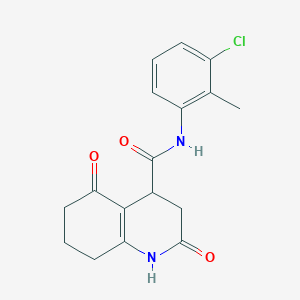 molecular formula C17H17ClN2O3 B4390004 N-(3-chloro-2-methylphenyl)-2,5-dioxo-1,2,3,4,5,6,7,8-octahydroquinoline-4-carboxamide 