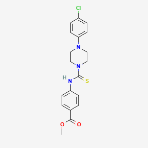 molecular formula C19H20ClN3O2S B4390126 METHYL 4-({[4-(4-CHLOROPHENYL)PIPERAZINO]CARBOTHIOYL}AMINO)BENZOATE 