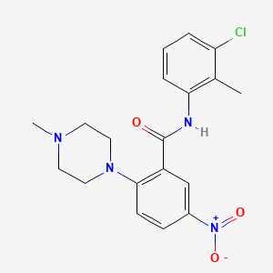 molecular formula C19H21ClN4O3 B4390193 N-(3-chloro-2-methylphenyl)-2-(4-methylpiperazin-1-yl)-5-nitrobenzamide 