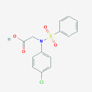 molecular formula C14H12ClNO4S B043902 2-[4-Chloro(phenylsulfonyl)anilino]acetic acid CAS No. 117309-41-8