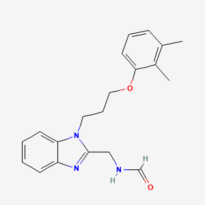 molecular formula C20H23N3O2 B4390207 N-({1-[3-(2,3-DIMETHYLPHENOXY)PROPYL]-1H-1,3-BENZODIAZOL-2-YL}METHYL)FORMAMIDE 