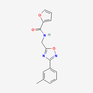 molecular formula C15H13N3O3 B4390318 N-{[3-(3-methylphenyl)-1,2,4-oxadiazol-5-yl]methyl}furan-2-carboxamide 