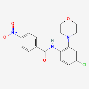 molecular formula C17H16ClN3O4 B4390361 N-[4-chloro-2-(4-morpholinyl)phenyl]-4-nitrobenzamide 