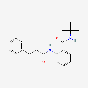 molecular formula C20H24N2O2 B4390521 N-tert-butyl-2-[(3-phenylpropanoyl)amino]benzamide 