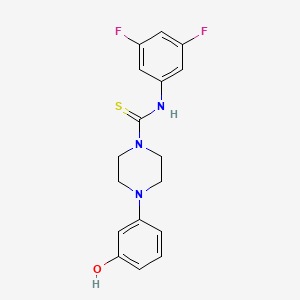 molecular formula C17H17F2N3OS B4390539 N-(3,5-difluorophenyl)-4-(3-hydroxyphenyl)piperazine-1-carbothioamide 