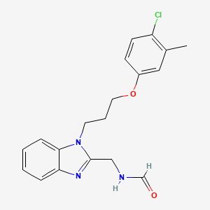 molecular formula C19H20ClN3O2 B4390576 N-({1-[3-(4-chloro-3-methylphenoxy)propyl]-1H-1,3-benzodiazol-2-yl}methyl)formamide 
