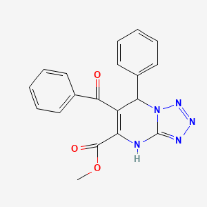 molecular formula C19H15N5O3 B4390624 METHYL 6-BENZOYL-7-PHENYL-4,7-DIHYDRO[1,2,3,4]TETRAAZOLO[1,5-A]PYRIMIDINE-5-CARBOXYLATE 