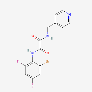 molecular formula C14H10BrF2N3O2 B4390690 N'-(2-bromo-4,6-difluorophenyl)-N-(pyridin-4-ylmethyl)oxamide 