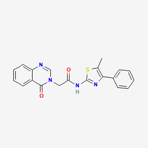 molecular formula C20H16N4O2S B4390715 N-(5-methyl-4-phenyl-1,3-thiazol-2-yl)-2-(4-oxoquinazolin-3(4H)-yl)acetamide 