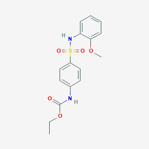 molecular formula C16H18N2O5S B4390728 ethyl N-[4-[(2-methoxyphenyl)sulfamoyl]phenyl]carbamate 