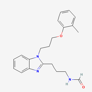 molecular formula C21H25N3O2 B4390757 N-(3-{1-[3-(2-METHYLPHENOXY)PROPYL]-1H-1,3-BENZODIAZOL-2-YL}PROPYL)FORMAMIDE 