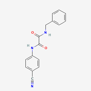 molecular formula C16H13N3O2 B4391059 N-benzyl-N'-(4-cyanophenyl)oxamide 
