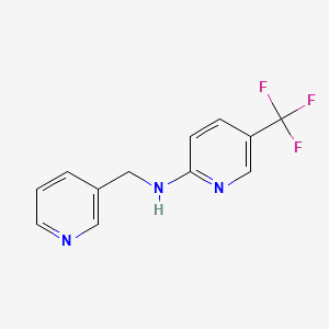 molecular formula C12H10F3N3 B4391125 N-(pyridin-3-ylmethyl)-5-(trifluoromethyl)pyridin-2-amine 