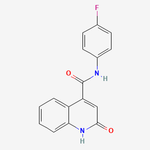 molecular formula C16H11FN2O2 B4391213 N~4~-(4-FLUOROPHENYL)-2-HYDROXY-4-QUINOLINECARBOXAMIDE 