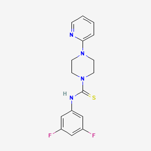 molecular formula C16H16F2N4S B4391232 N-(3,5-DIFLUOROPHENYL)-4-(2-PYRIDYL)TETRAHYDRO-1(2H)-PYRAZINECARBOTHIOAMIDE 