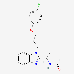 molecular formula C19H20ClN3O2 B4391259 N-(1-{1-[3-(4-chlorophenoxy)propyl]-1H-benzimidazol-2-yl}ethyl)formamide 