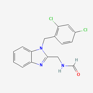 molecular formula C16H13Cl2N3O B4391313 N-({1-[(2,4-DICHLOROPHENYL)METHYL]-1H-1,3-BENZODIAZOL-2-YL}METHYL)FORMAMIDE 
