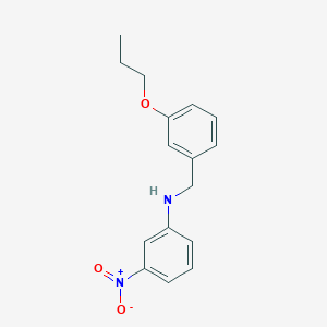 molecular formula C16H18N2O3 B4391314 3-nitro-N-(3-propoxybenzyl)aniline 