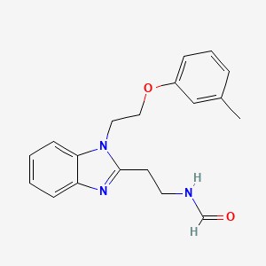 molecular formula C19H21N3O2 B4391317 N-(2-{1-[2-(3-METHYLPHENOXY)ETHYL]-1H-1,3-BENZODIAZOL-2-YL}ETHYL)FORMAMIDE 