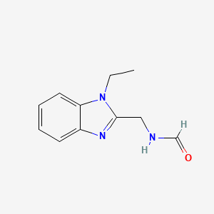 molecular formula C11H13N3O B4391341 N-[(1-ETHYL-1H-1,3-BENZODIAZOL-2-YL)METHYL]FORMAMIDE 