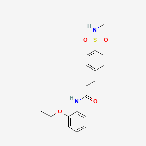 molecular formula C19H24N2O4S B4391344 N-(2-ethoxyphenyl)-3-[4-(ethylsulfamoyl)phenyl]propanamide 