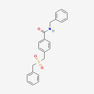 molecular formula C22H21NO3S B4391394 N~1~-BENZYL-4-[(BENZYLSULFONYL)METHYL]BENZAMIDE 