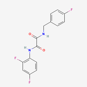 molecular formula C15H11F3N2O2 B4391444 N-(2,4-difluorophenyl)-N'-[(4-fluorophenyl)methyl]ethanediamide 