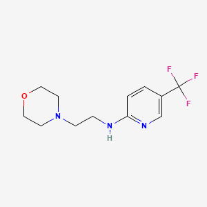 molecular formula C12H16F3N3O B4391464 N-(2-morpholin-4-ylethyl)-5-(trifluoromethyl)pyridin-2-amine 