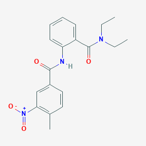 molecular formula C19H21N3O4 B4391474 N-[2-(diethylcarbamoyl)phenyl]-4-methyl-3-nitrobenzamide CAS No. 884986-91-8