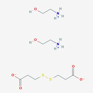 molecular formula C10H24N2O6S2 B043915 2-Aminoethanol;3-(2-carboxyethyldisulfanyl)propanoic acid CAS No. 119459-26-6