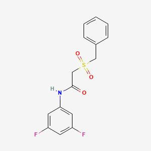 molecular formula C15H13F2NO3S B4391554 N-(3,5-DIFLUOROPHENYL)-2-PHENYLMETHANESULFONYLACETAMIDE 