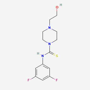 molecular formula C13H17F2N3OS B4391577 N-(3,5-difluorophenyl)-4-(2-hydroxyethyl)piperazine-1-carbothioamide 