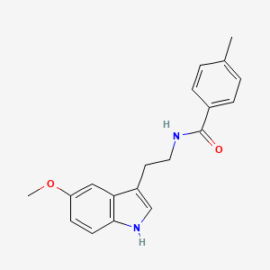 molecular formula C19H20N2O2 B4391590 N-[2-(5-methoxy-1H-indol-3-yl)ethyl]-4-methylbenzamide 