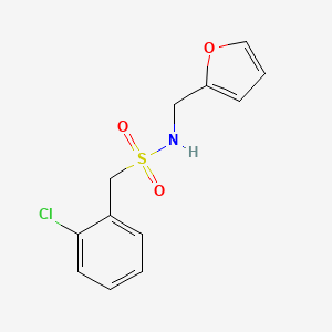 molecular formula C12H12ClNO3S B4391702 1-(2-chlorophenyl)-N-(furan-2-ylmethyl)methanesulfonamide 