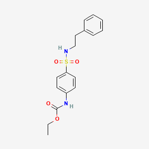molecular formula C17H20N2O4S B4391762 ethyl N-[4-(2-phenylethylsulfamoyl)phenyl]carbamate 