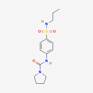 molecular formula C14H21N3O3S B4391838 N-[4-(propylsulfamoyl)phenyl]pyrrolidine-1-carboxamide 