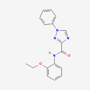 molecular formula C17H16N4O2 B4391847 N-(2-ethoxyphenyl)-1-phenyl-1,2,4-triazole-3-carboxamide 