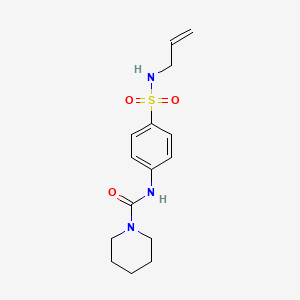 molecular formula C15H21N3O3S B4391868 N-[4-(prop-2-enylsulfamoyl)phenyl]piperidine-1-carboxamide 