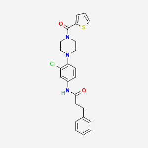 molecular formula C24H24ClN3O2S B4391909 N-[3-chloro-4-[4-(thiophene-2-carbonyl)piperazin-1-yl]phenyl]-3-phenylpropanamide 