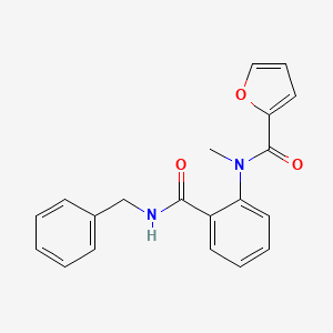 molecular formula C20H18N2O3 B4391912 N-[2-(benzylcarbamoyl)phenyl]-N-methylfuran-2-carboxamide 
