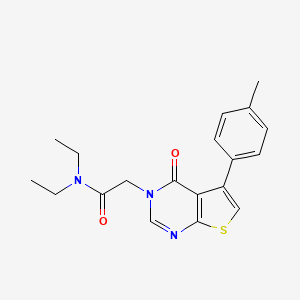 molecular formula C19H21N3O2S B4391968 N,N-diethyl-2-[5-(4-methylphenyl)-4-oxothieno[2,3-d]pyrimidin-3-yl]acetamide 