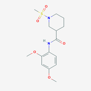 molecular formula C15H22N2O5S B4392008 N-(2,4-dimethoxyphenyl)-1-(methylsulfonyl)piperidine-3-carboxamide 