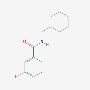 molecular formula C14H18FNO B4392035 N-(cyclohexylmethyl)-3-fluorobenzamide 
