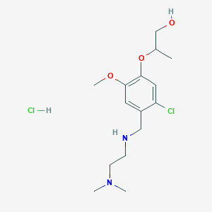 molecular formula C15H26Cl2N2O3 B4392172 2-[5-Chloro-4-[[2-(dimethylamino)ethylamino]methyl]-2-methoxyphenoxy]propan-1-ol;hydrochloride 
