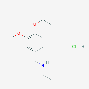 molecular formula C13H22ClNO2 B4392183 N-[(3-methoxy-4-propan-2-yloxyphenyl)methyl]ethanamine;hydrochloride 